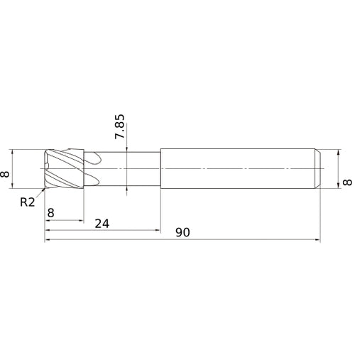 VCPSRBD0800N24R20 CARBIDE ENDMILL