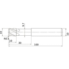 VCPSRBD1000N30R05 CARBIDE ENDMILL