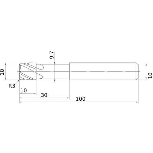 VCPSRBD1000N30R30 CARBIDE ENDMILL