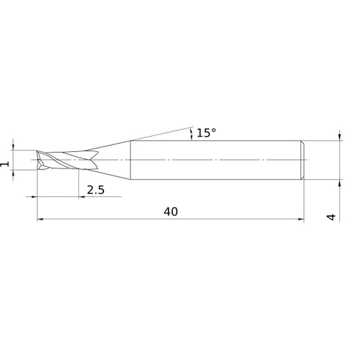 VF2MVD0100 SOLID CARBIDE EM