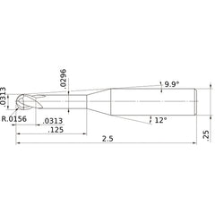 VF2XLBD1/32N4D CARBIDE ENDMILL