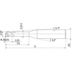 VF2XLBD1/8N6D CARBIDE ENDMILL