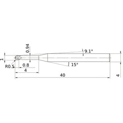 VF2XLBSR0050N040 SOLID CARBIDE EM