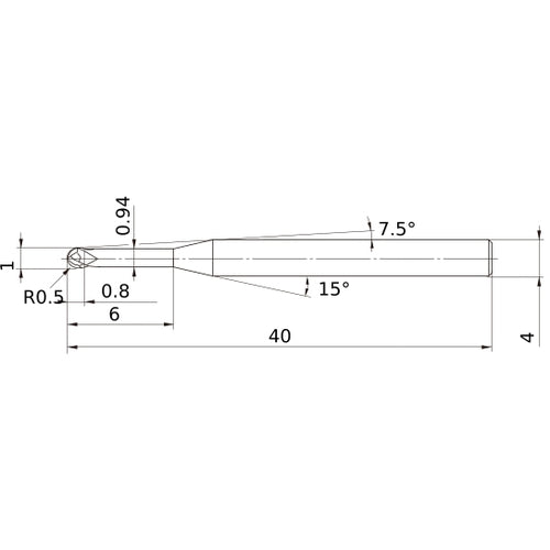 VF2XLBSR0050N060 SOLID CARBIDE EM