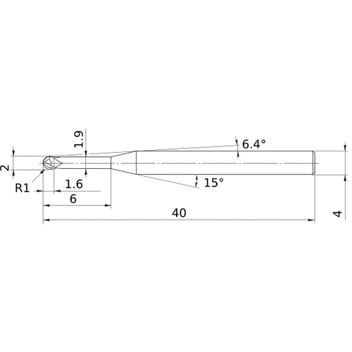 VF2XLBSR0100N060 SOLID CARBIDE EM