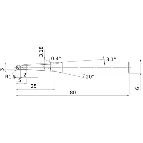VF3XBR0150T0024L025 SOLID CARB EM