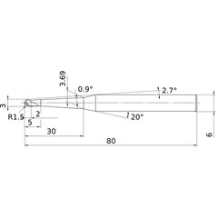 VF3XBR0150T0054L030 SOLID CARB EM