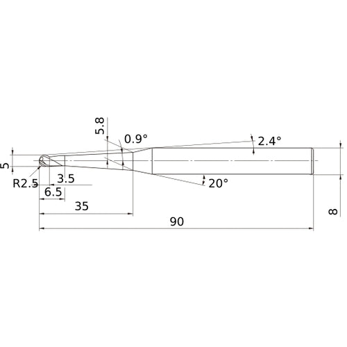 VF3XBR0250T0054L035 SOLID CARB EM