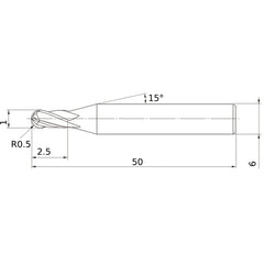 VF4MBR0050 SOLID CARBIDE EM