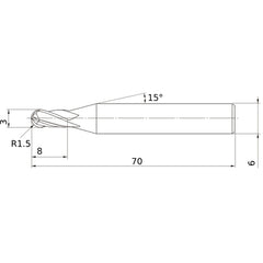 VF4MBR0150 SOLID CARBIDE EM
