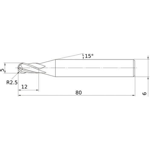VF4MBR0250 SOLID CARBIDE EM