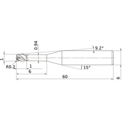 VFHVRBD0100R02N006 CARBIDE ENDMILL