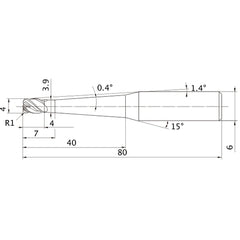 VFHVRBD040R10N040T04 CARBIDE ENDMIL