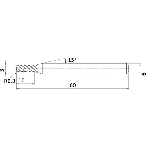 VFMDRBD0300R030 SOLID CARBIDE EM