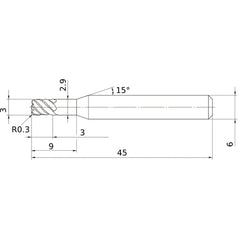 VFSDRBD0300R030 HP END MILL