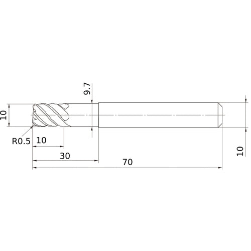 VFSDRBD1000R050 HP END MILL