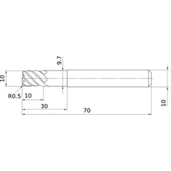 VFSDRBD1000R050 HP END MILL
