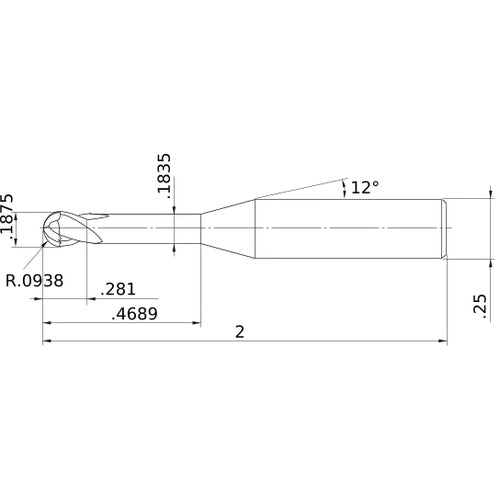 VQ4SVBD3/16 CARBIDE ENDMILL