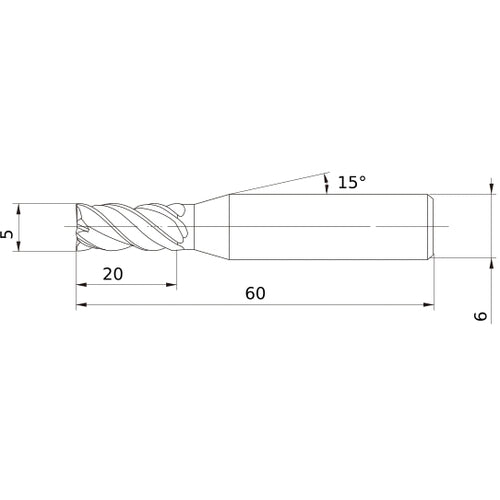 VQJHVD0500 CARBIDE ENDMILL