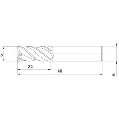 VQJHVD0600 CARBIDE ENDMILL