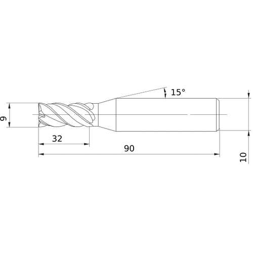 VQJHVD0900 CARBIDE ENDMILL