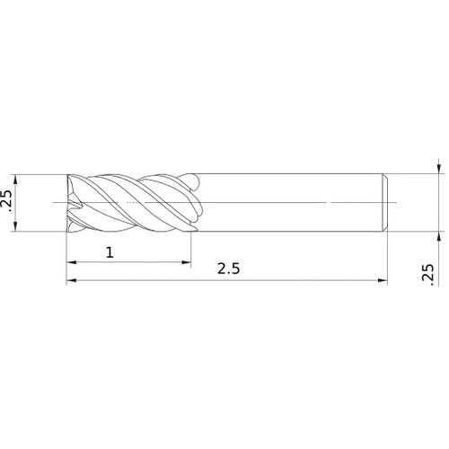 VQJHVD1/4 CARBIDE ENDMILL