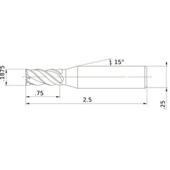 VQJHVD3/16 CARBIDE ENDMILL