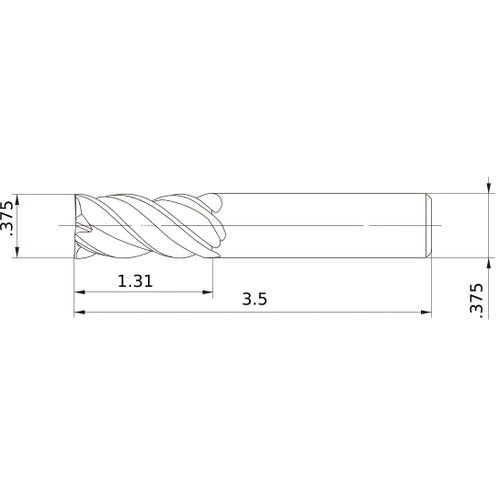 VQJHVD3/8 CARBIDE ENDMILL