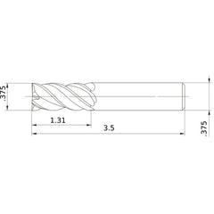 VQJHVD3/8 CARBIDE ENDMILL