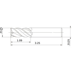 VQJHVD5/16 CARBIDE ENDMILL