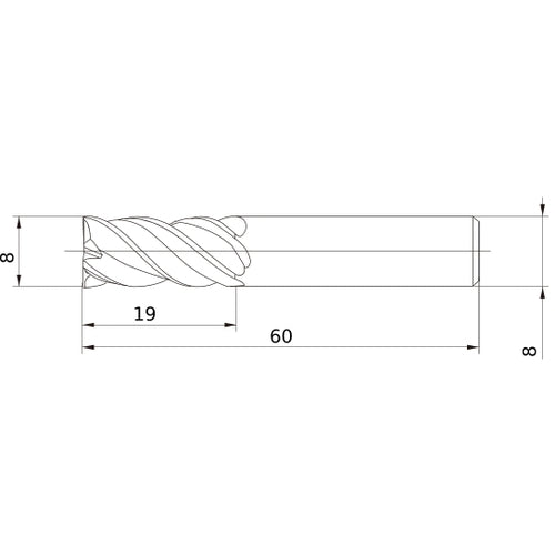 VQMHVD0800 CARBIDE ENDMILL