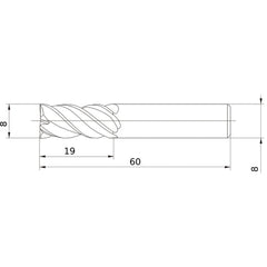 VQMHVD0800 CARBIDE ENDMILL