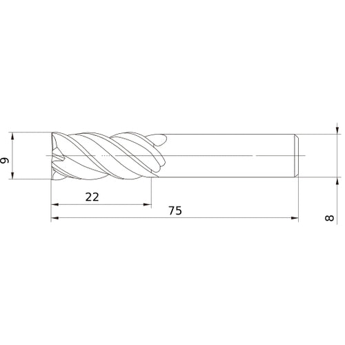 VQMHVD0900S08 CARBIDE ENDMILL