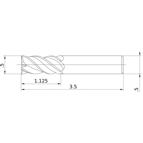 VQMHVD1/2 CARBIDE ENDMILL