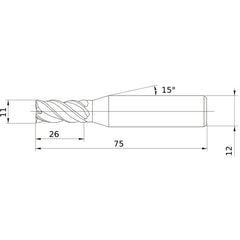 VQMHVD1100 CARBIDE ENDMILL