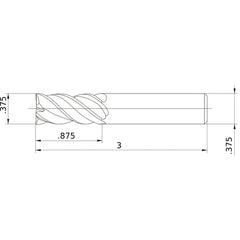 VQMHVD3/8 END MILL