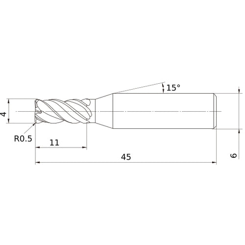 VQMHVRBD0400R050 CARBIDE ENDMILL