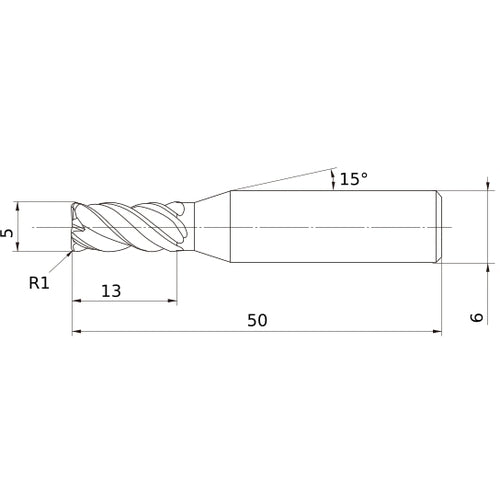 VQMHVRBD0500R100 CARBIDE ENDMILL