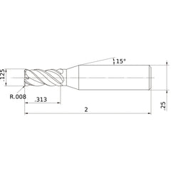 VQMHVRBD1/8R008 CARBIDE ENDMILL