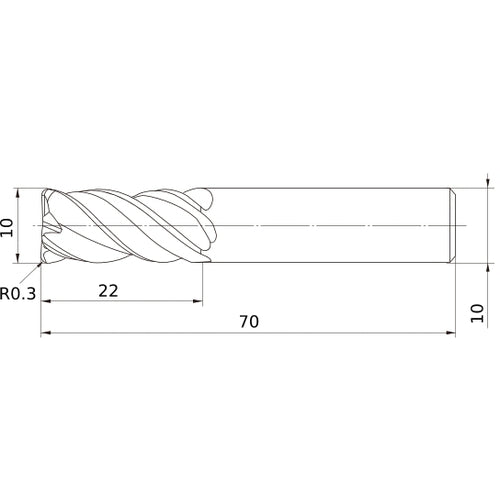 VQMHVRBD1000R030 CARBIDE ENDMILL
