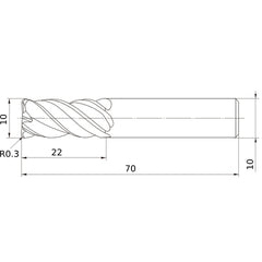 VQMHVRBD1000R030 CARBIDE ENDMILL