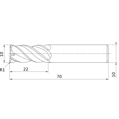 VQMHVRBD1000R100 CARBIDE ENDMILL