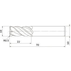 VQMHVRBFD1000R050 CARBIDE ENDMILL