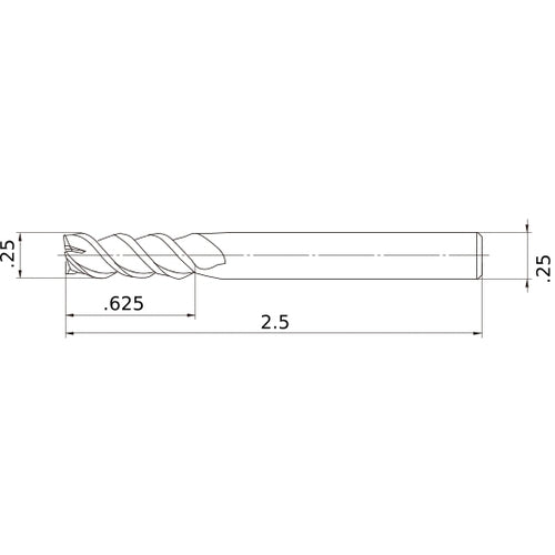 VQMHZVD1/4 CARBIDE ENDMILL