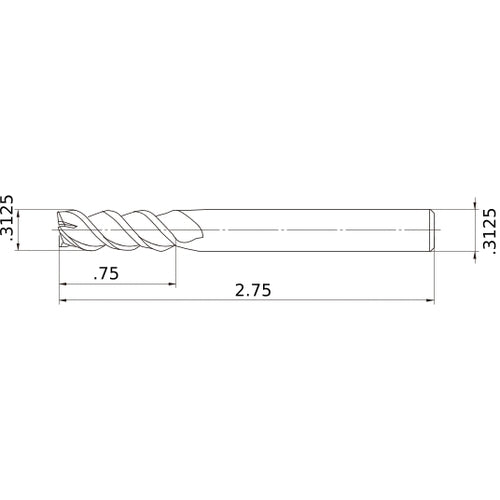 VQMHZVD5/16 CARBIDE ENDMILL