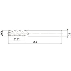 VQMHZVOHD1/4 CARBIDE ENDMILL