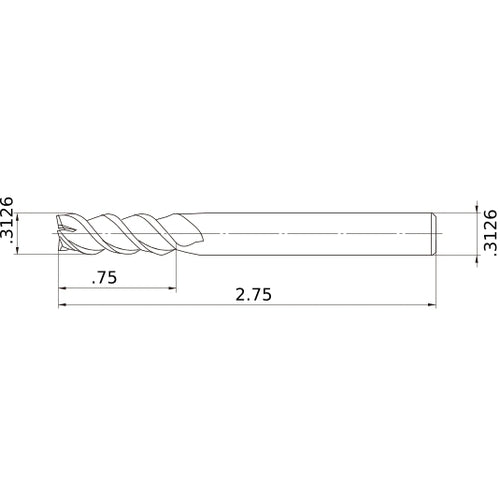 VQMHZVOHD5/16 CARBIDE ENDMILL