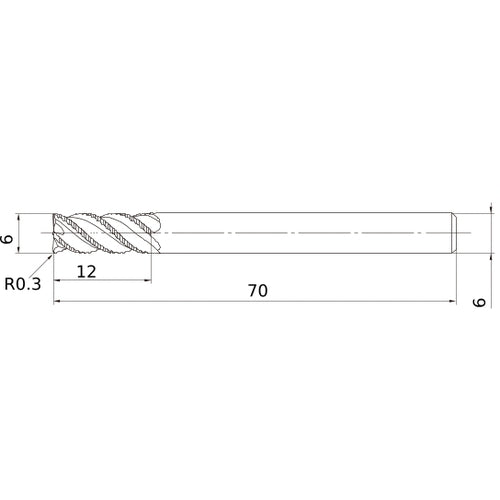 VQSVRD0600 CARBIDE ENDMILL