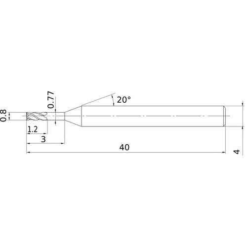 VQXLD0080N030 CARBIDE ENDMILL