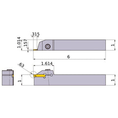 GYQRUS16D00-G08 TURNING HOLDER
